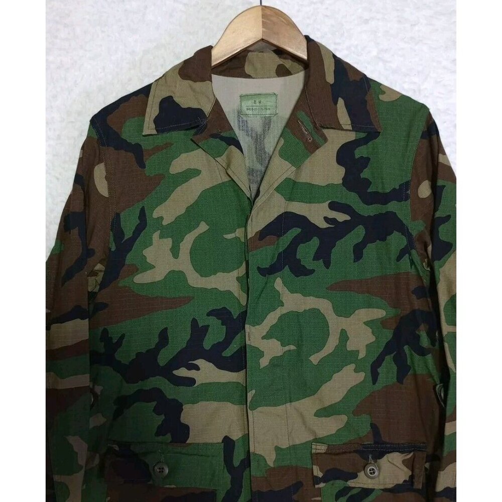 US Army Hot Weather BDU Woodland Pattern Utility WOMEN'S MATERNITY SZ 8R Jacket - Picture 8 of 12